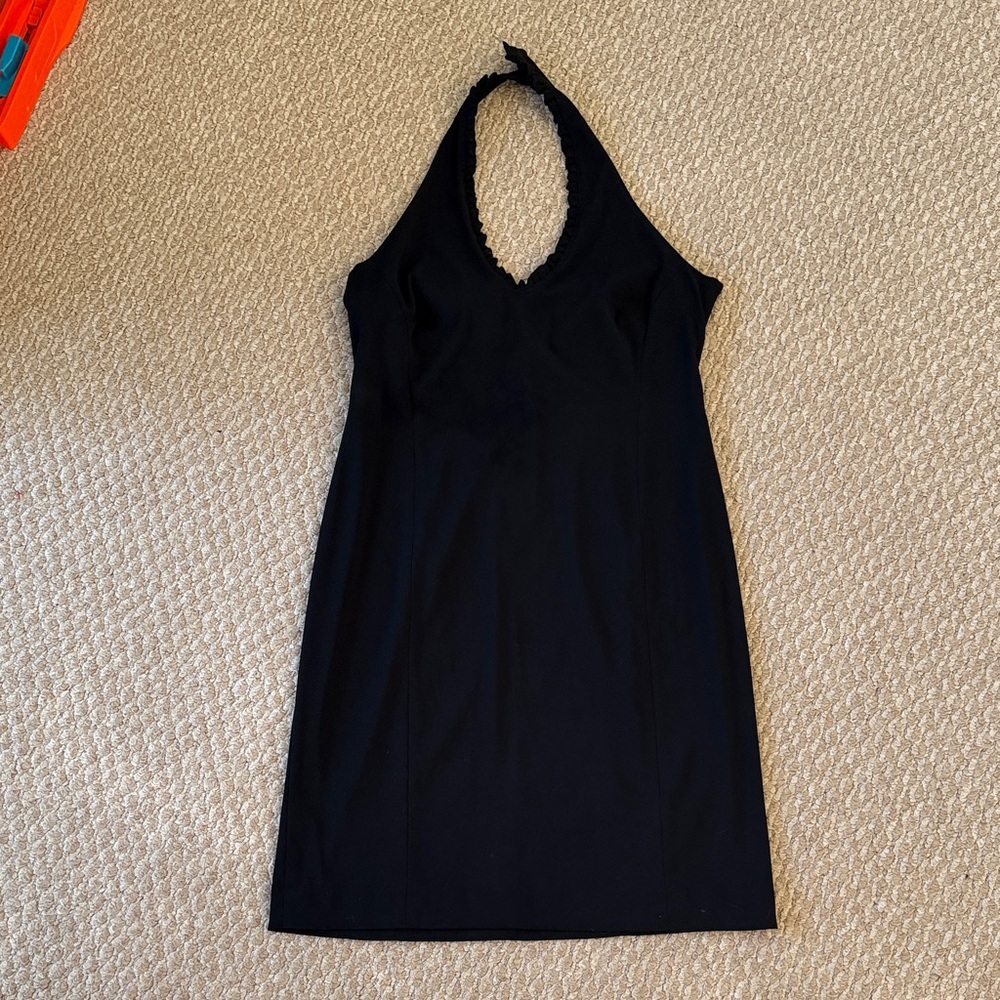 Amanda Smith Black Halter Mini Dress